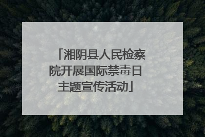 湘阴县人民检察院开展国际禁毒日主题宣传活动